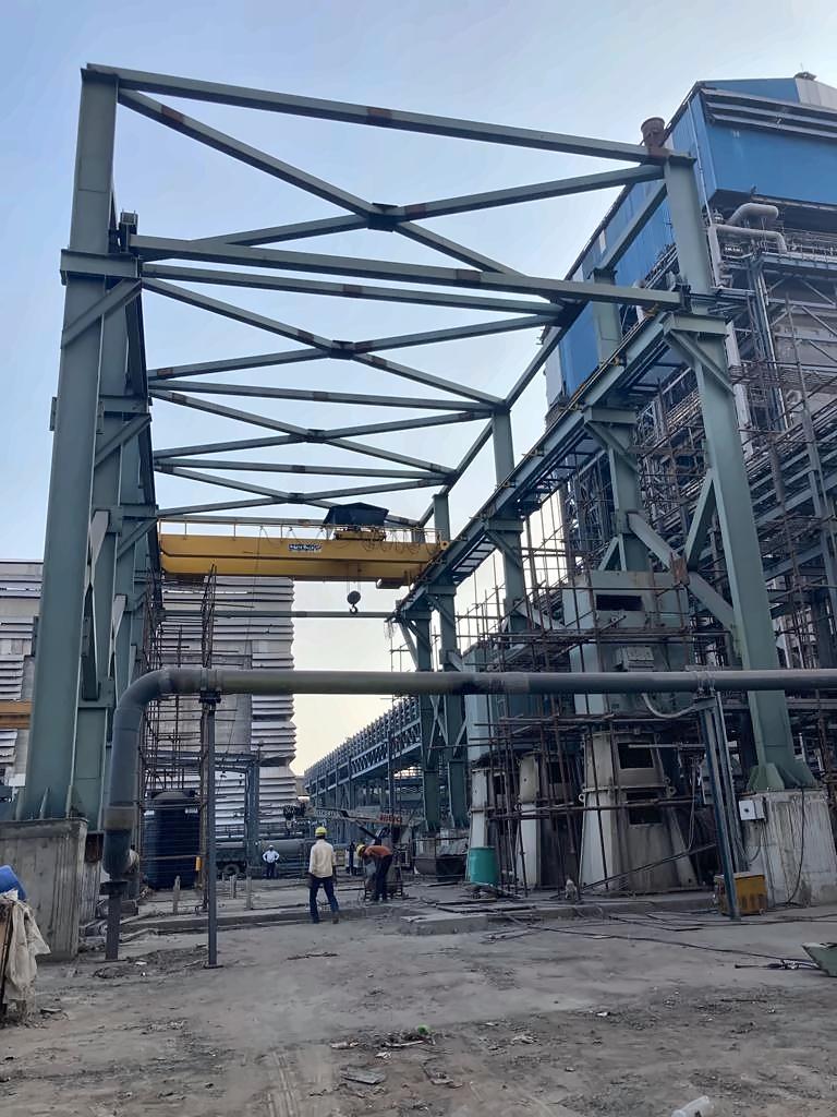 Crane and steel frame, Nirma plant