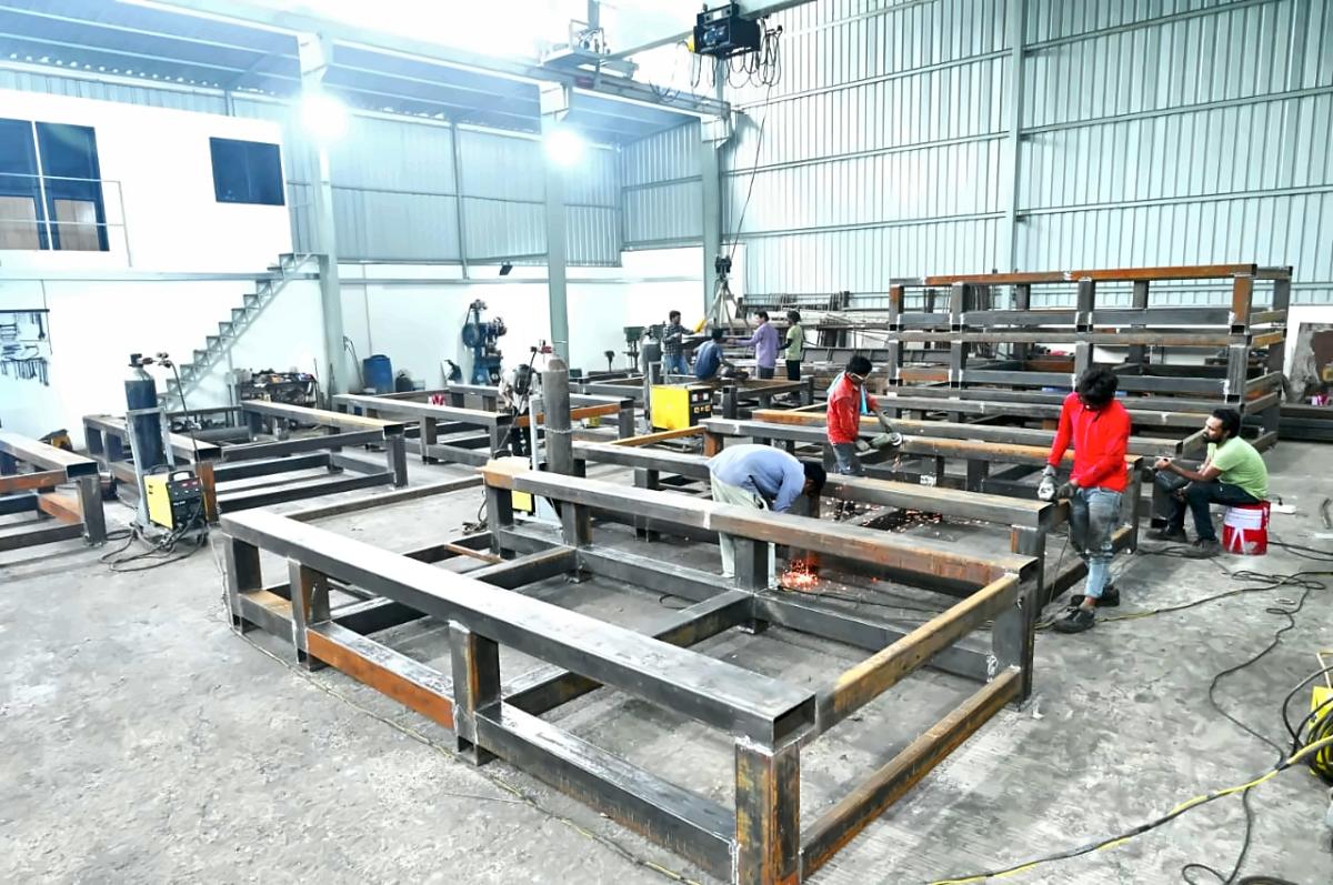 Machine frames in production