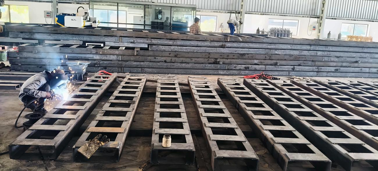 Shed frames in fabrication